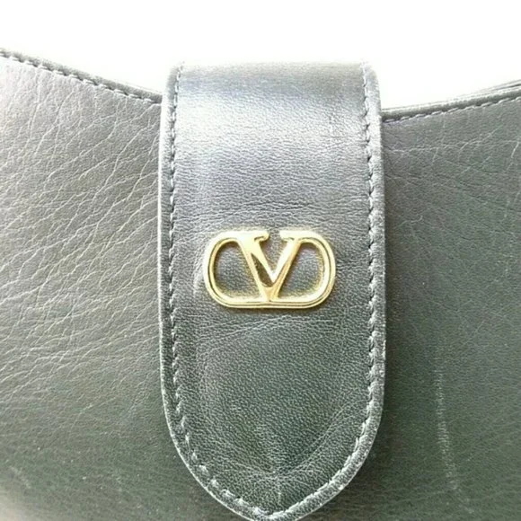 Valentino Vintage Green Gold Leather shoulder bag - Picture 6 of 7